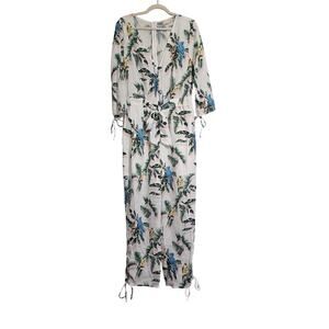 Plus size tropical jumpsuit